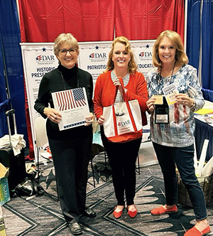 Texas DAR members exhibit at a social studies teacher conference